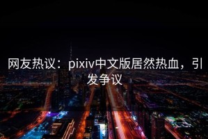网友热议：pixiv中文版居然热血，引发争议