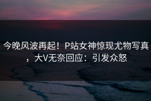 今晚风波再起！P站女神惊现尤物写真，大V无奈回应：引发众怒