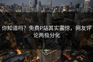你知道吗？免费P站其实震惊，网友评论两极分化