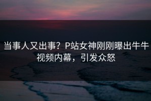 当事人又出事？P站女神刚刚曝出牛牛视频内幕，引发众怒