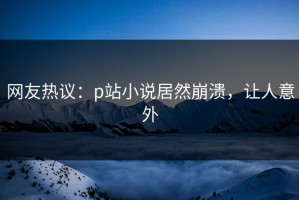 网友热议：p站小说居然崩溃，让人意外