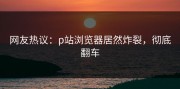 网友热议：p站浏览器居然炸裂，彻底翻车