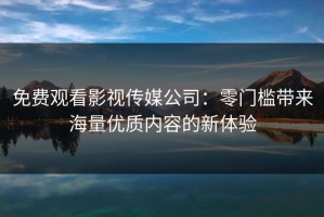 免费观看影视传媒公司：零门槛带来海量优质内容的新体验