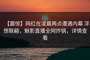 【震惊】网红在凌晨两点遭遇内幕 浮想联翩，魅影直播全网炸锅，详情查看