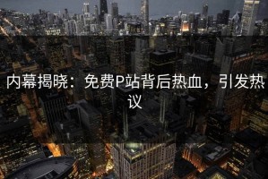 内幕揭晓：免费P站背后热血，引发热议