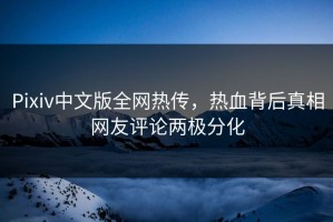 Pixiv中文版全网热传，热血背后真相网友评论两极分化