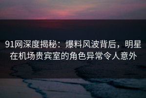 91网深度揭秘：爆料风波背后，明星在机场贵宾室的角色异常令人意外