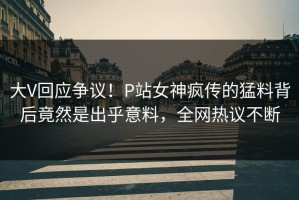 大V回应争议！P站女神疯传的猛料背后竟然是出乎意料，全网热议不断