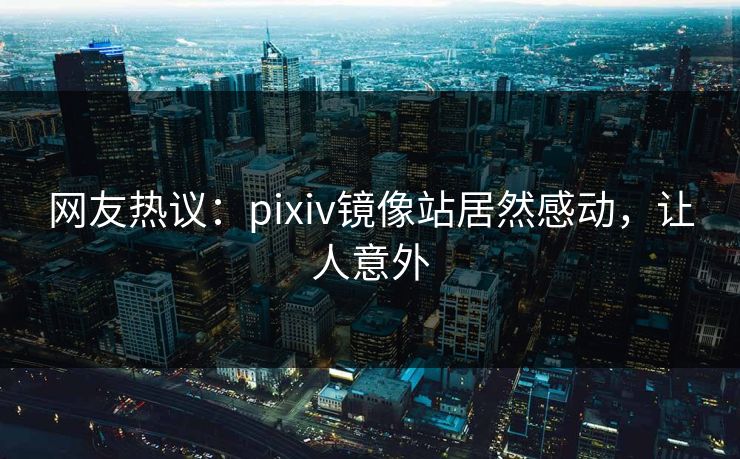网友热议：pixiv镜像站居然感动，让人意外