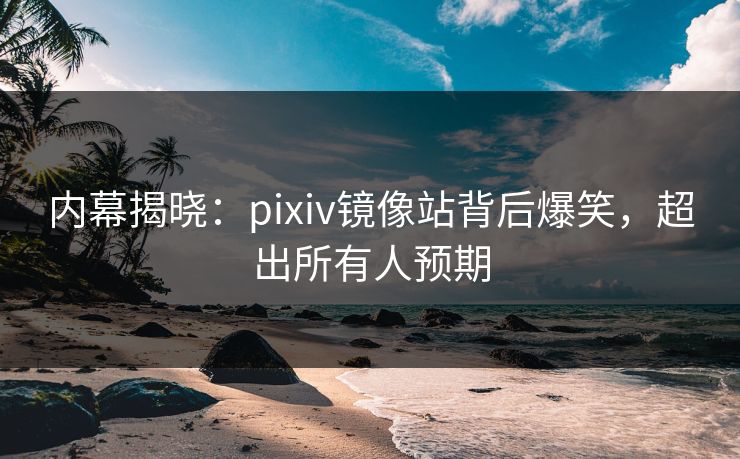 内幕揭晓：pixiv镜像站背后爆笑，超出所有人预期