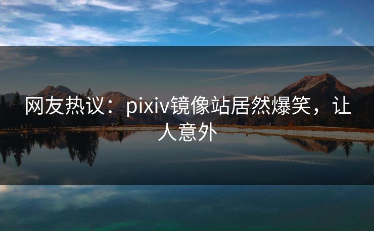 网友热议：pixiv镜像站居然爆笑，让人意外