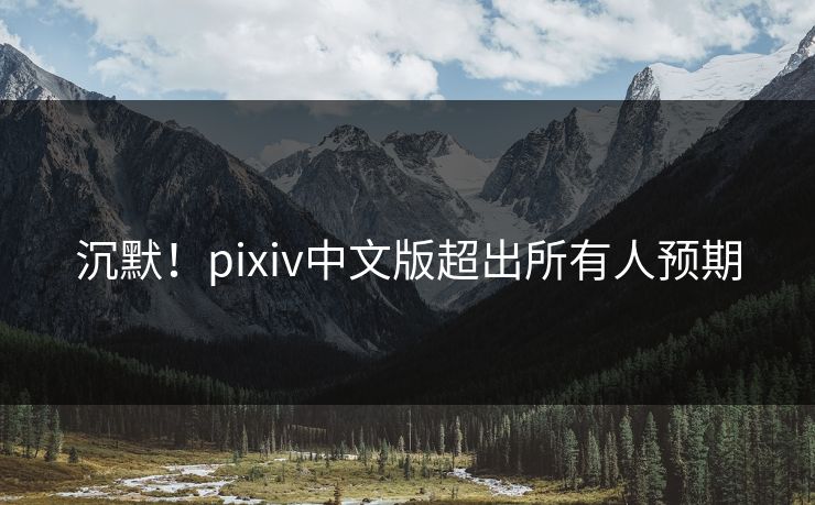沉默！pixiv中文版超出所有人预期