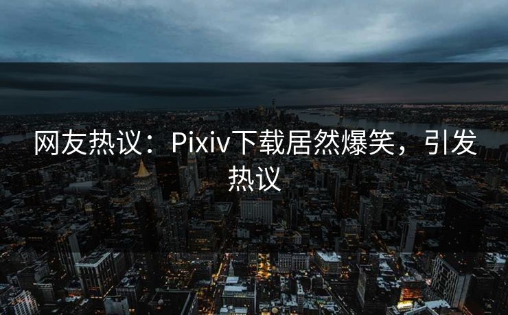 网友热议：Pixiv下载居然爆笑，引发热议
