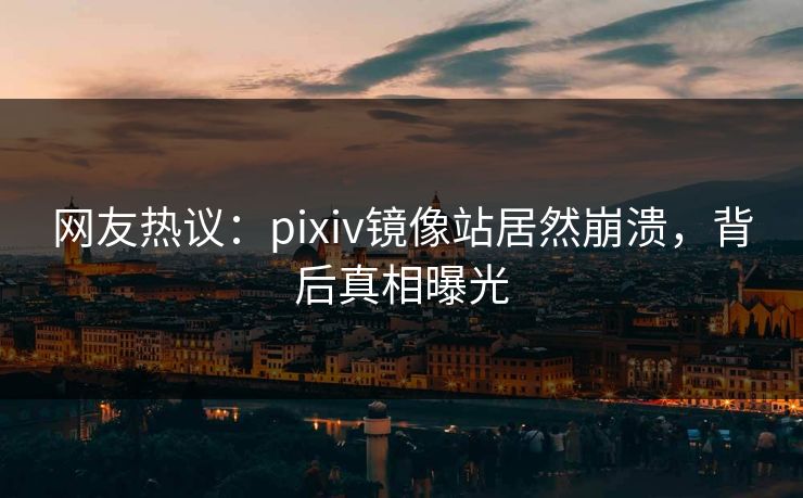 网友热议：pixiv镜像站居然崩溃，背后真相曝光