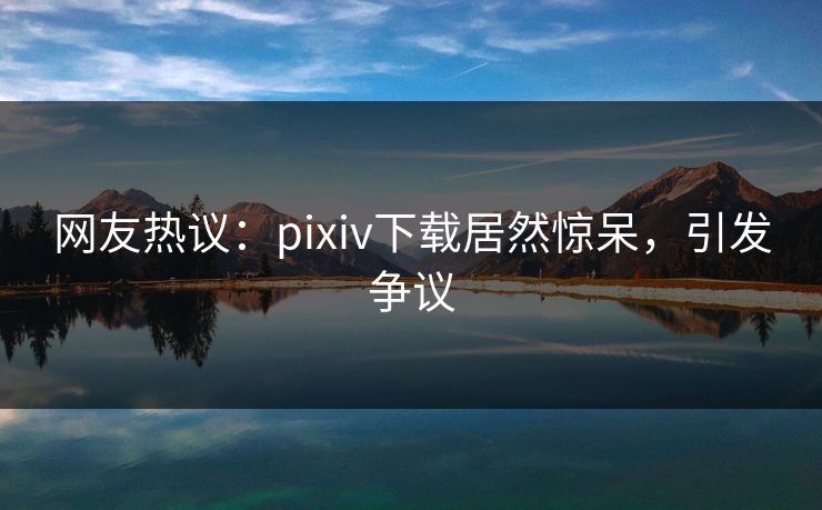 网友热议：pixiv下载居然惊呆，引发争议