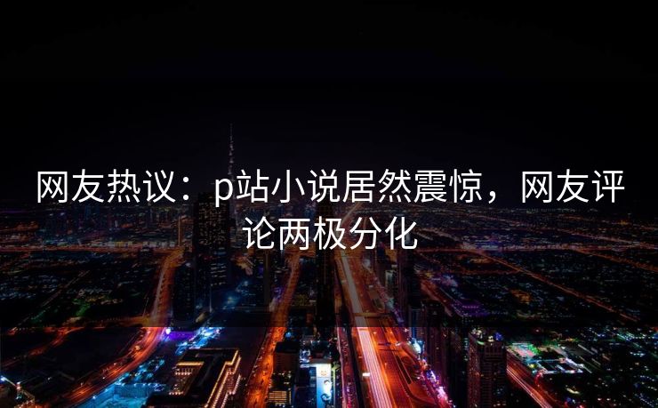 网友热议：p站小说居然震惊，网友评论两极分化