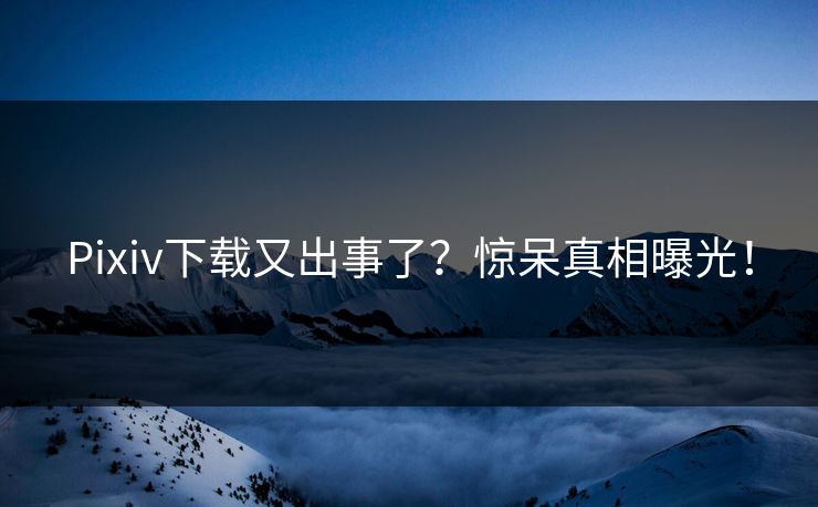 Pixiv下载又出事了？惊呆真相曝光！